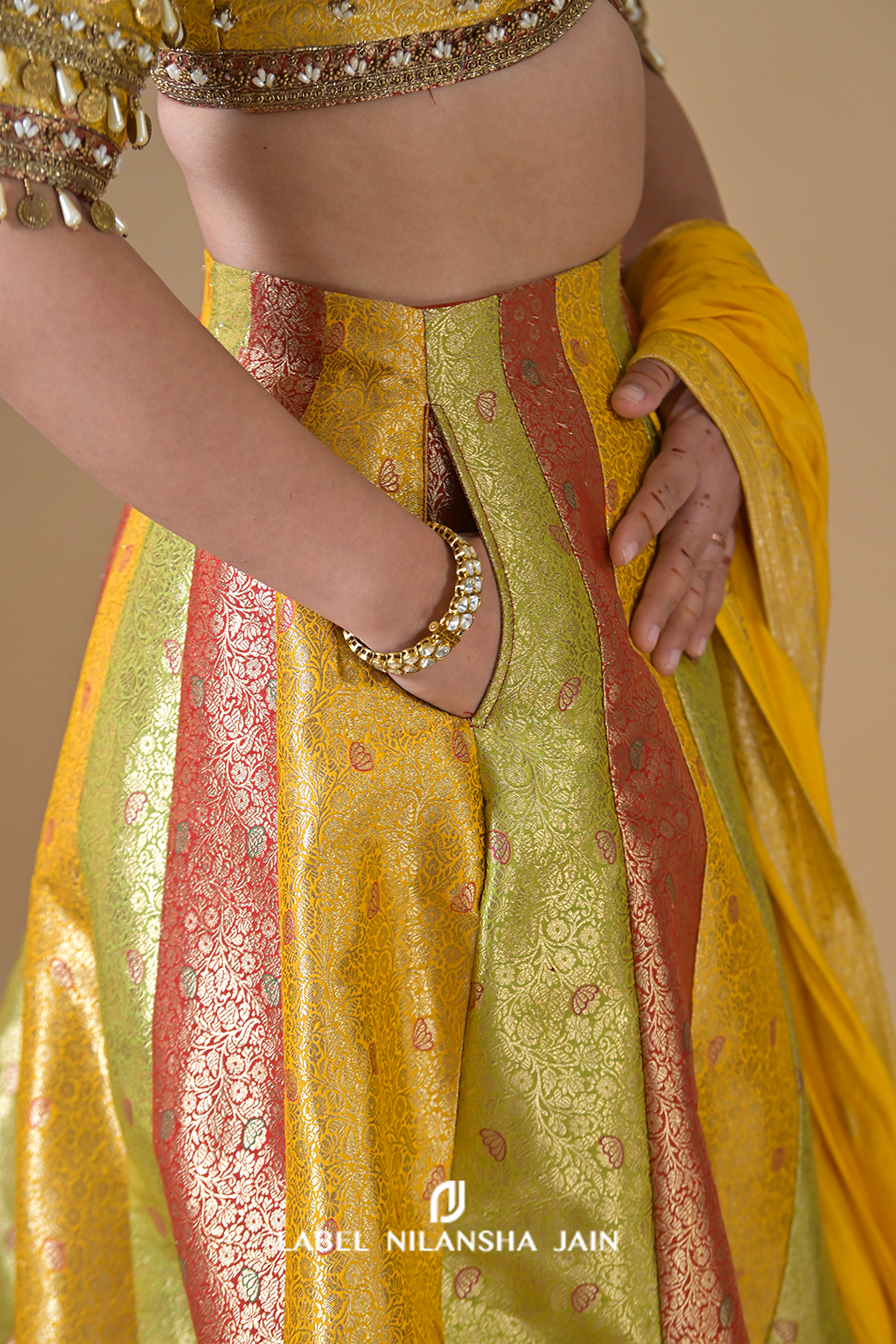 Multicolored Banarasi Utsav Lehenga