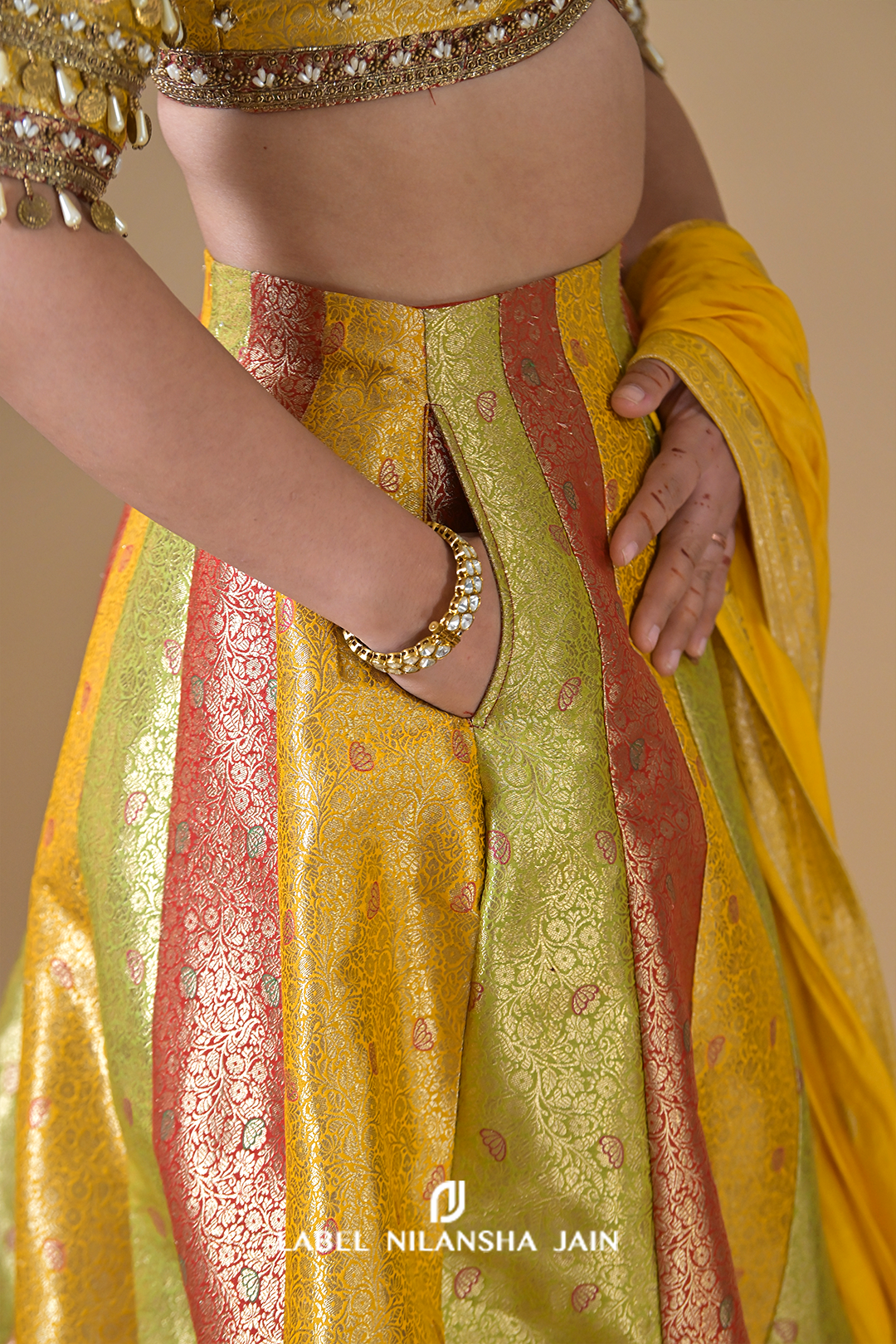 Multicolored Banarasi Utsav Lehenga