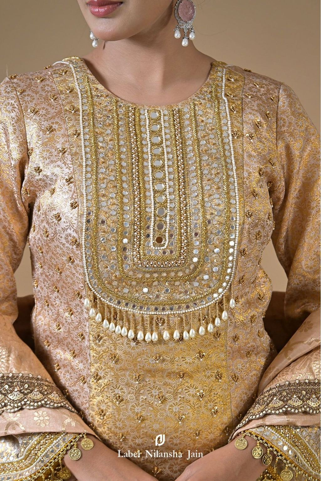 Gold Banarasi Prabha Garara Set
