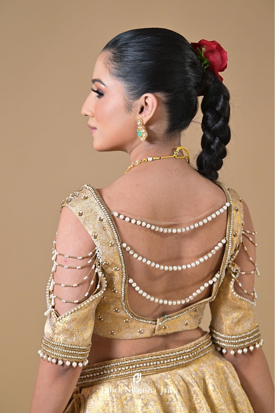 Gold - Green Banarasi Silk Meher Lehenga