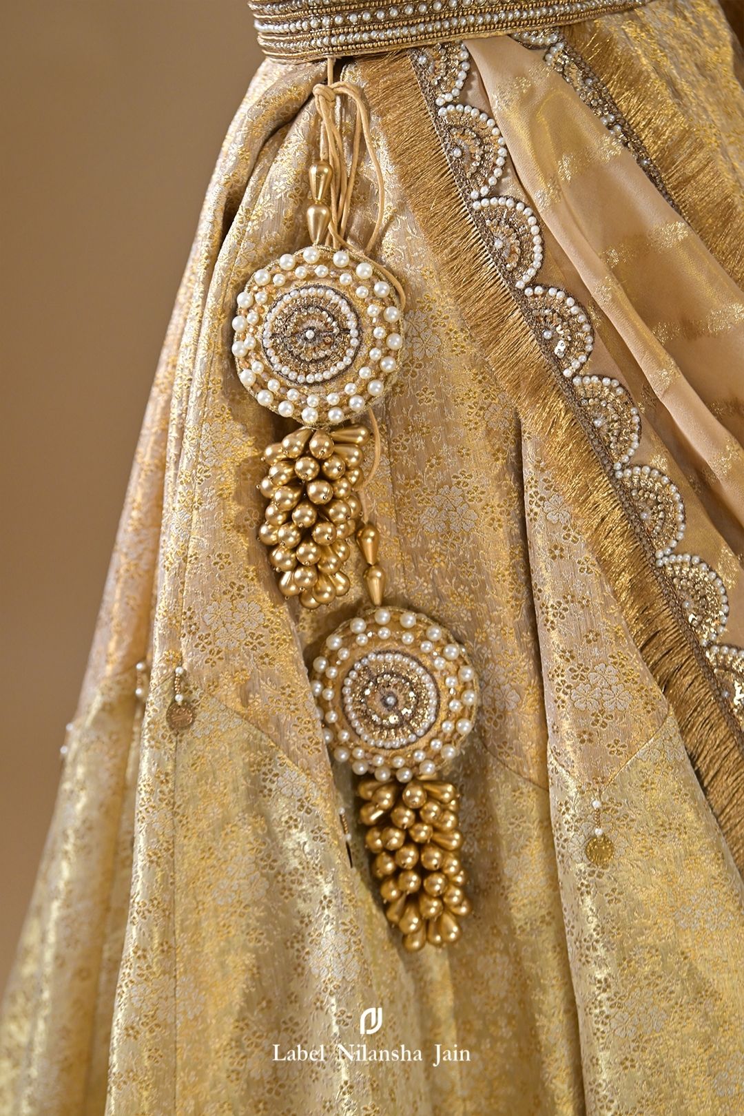 Gold - Green Banarasi Silk Meher Lehenga