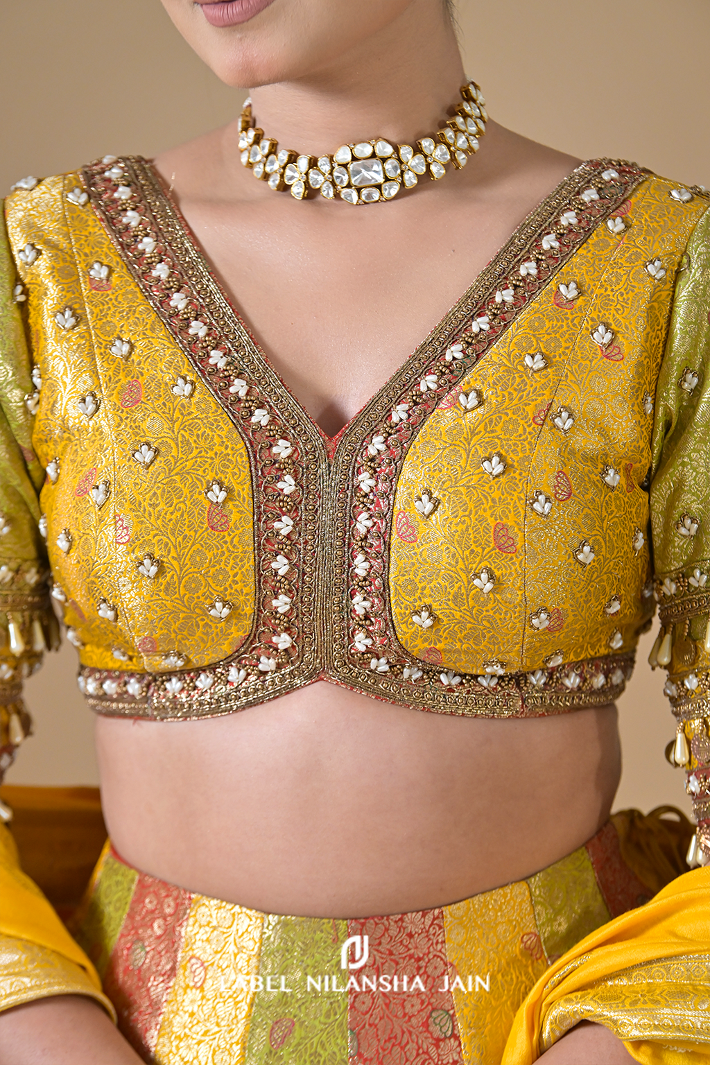 Multicolored Banarasi Utsav Lehenga