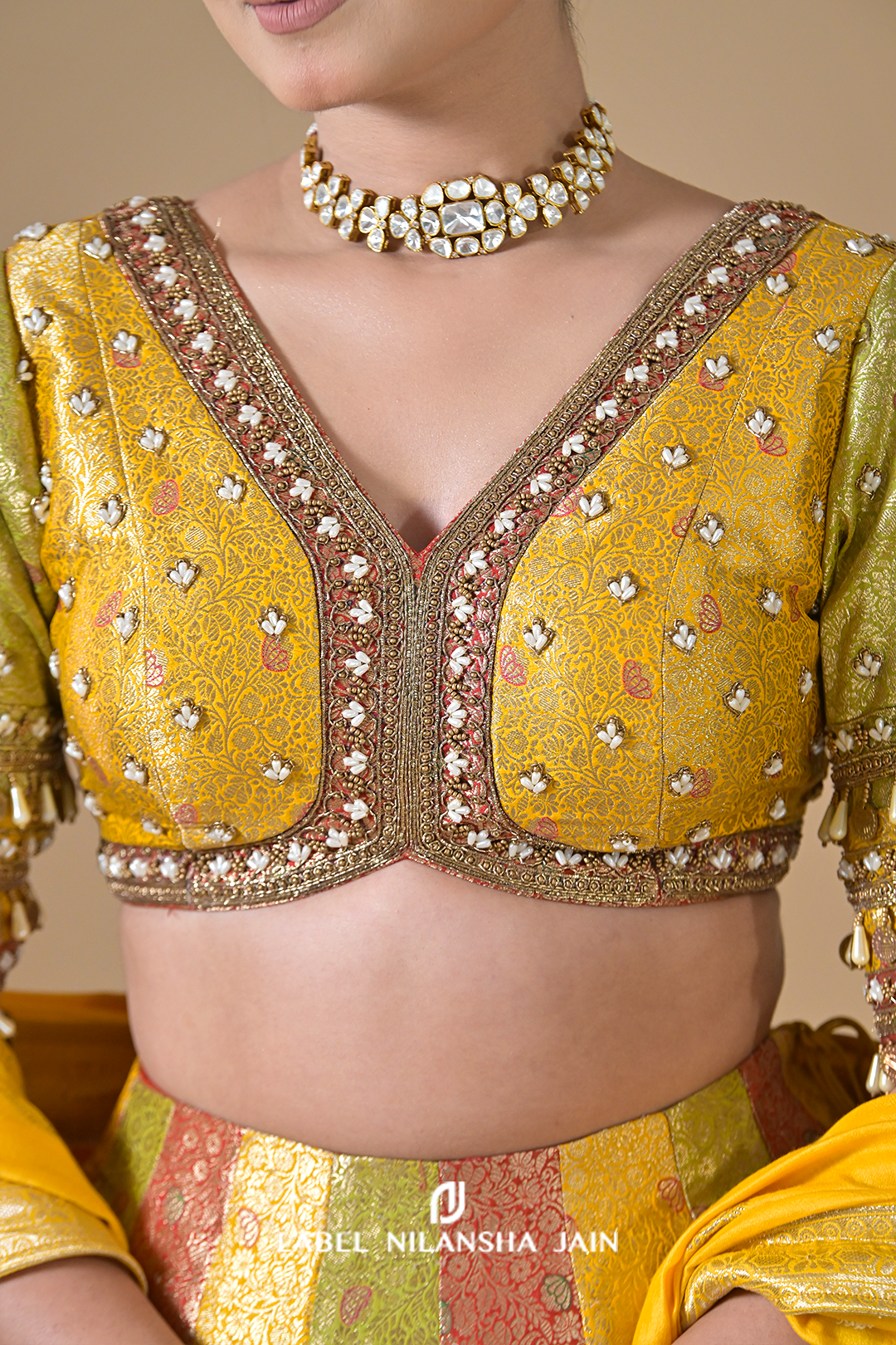Multicolored Banarasi Utsav Lehenga