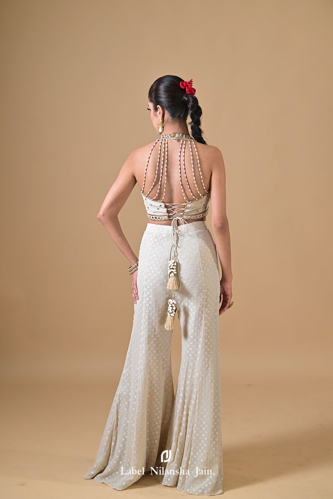 Off White - Gold Banarasi Inaaya Garara Set