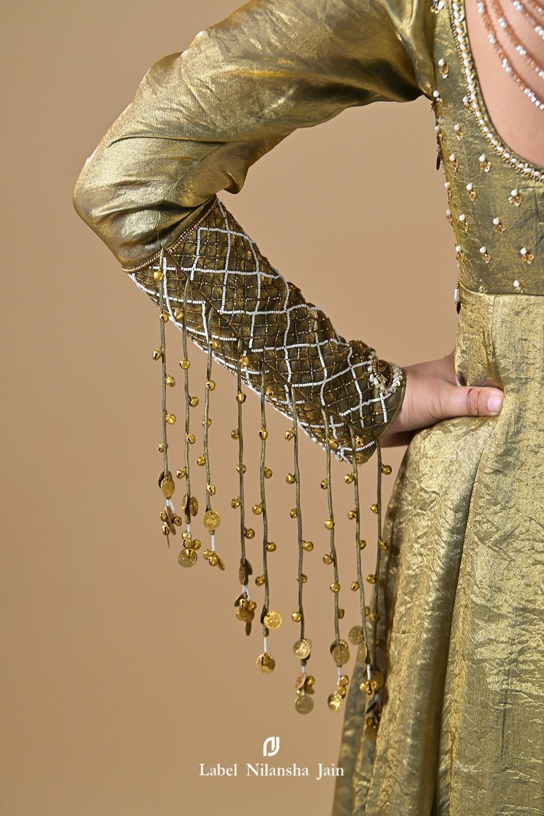 Teal Green Tissue Zoya Anarkali