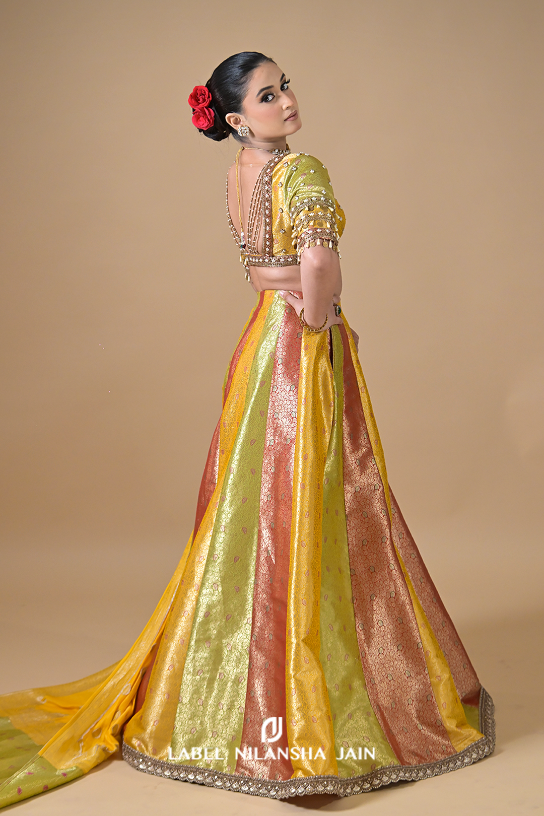 Multicolored Banarasi Utsav Lehenga