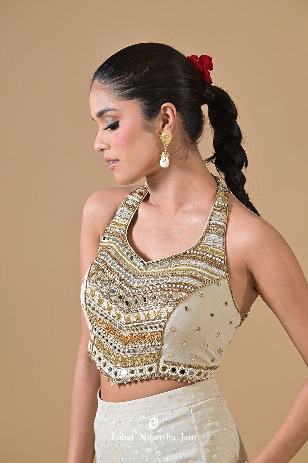 Off White - Gold Banarasi Inaaya Garara Set
