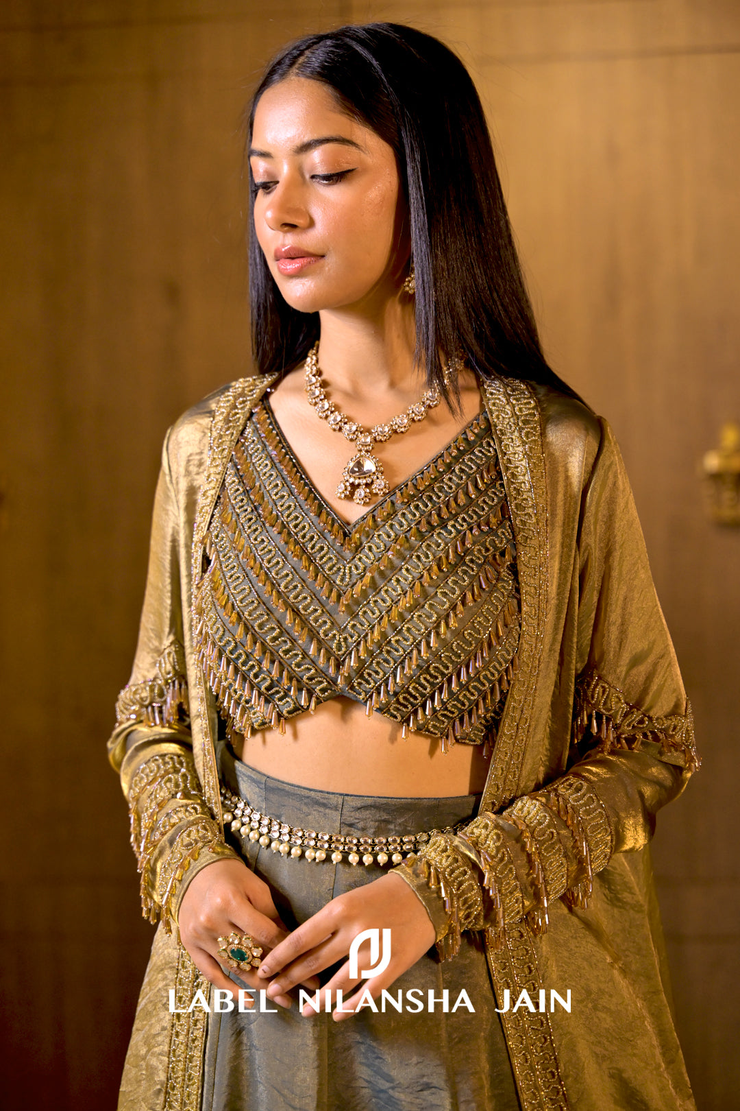AADYA CAPE LEHENGA