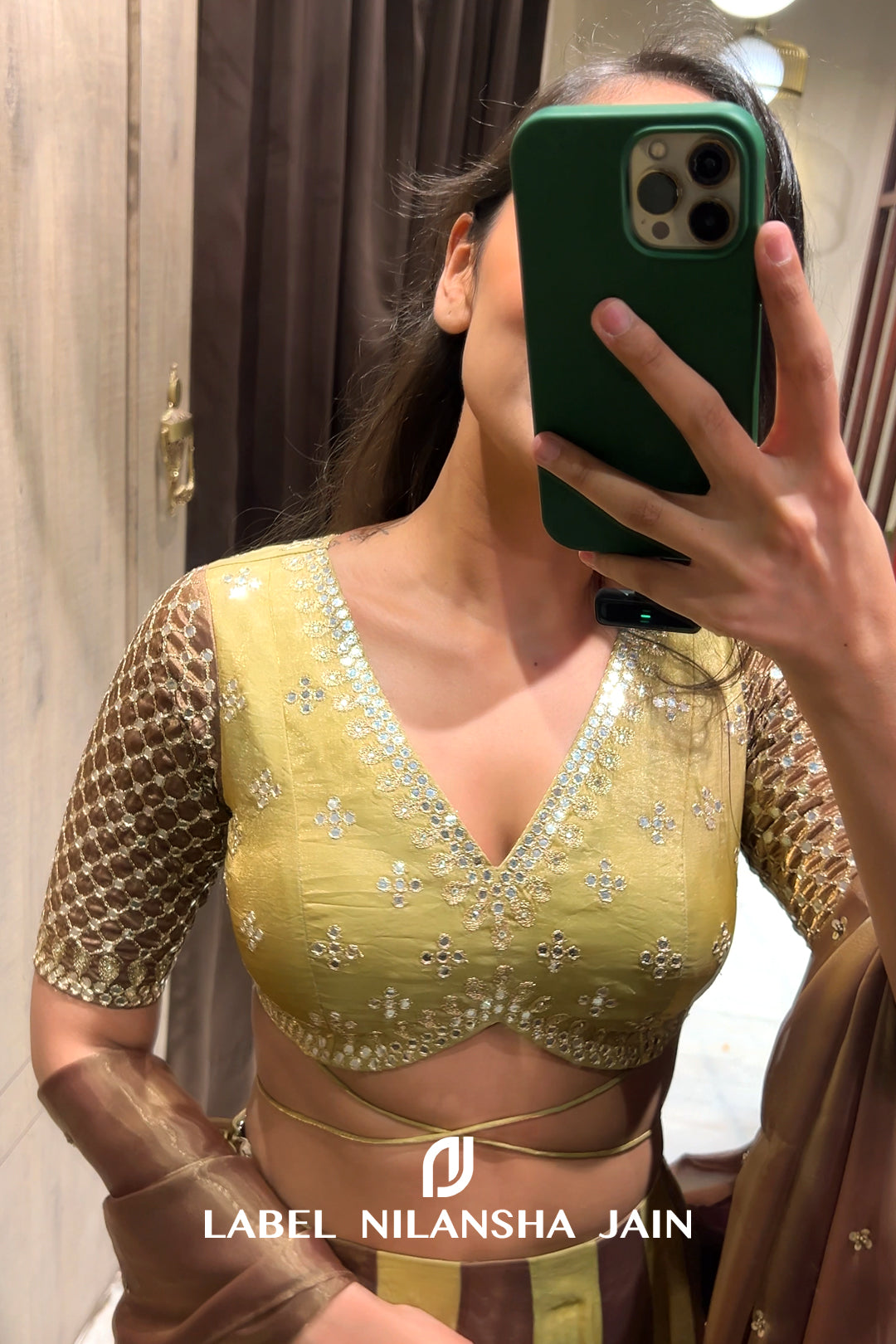 NJ in our Eraya Lehenga