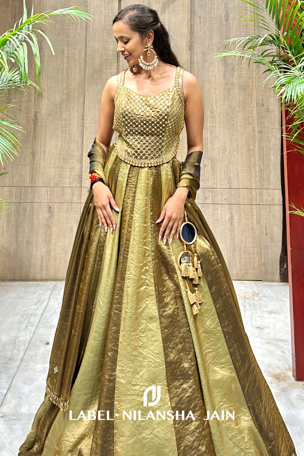 NJ in our Evara Lehenga
