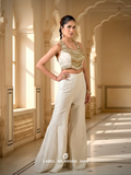 Off White - Gold Banarasi Inaaya Garara Set