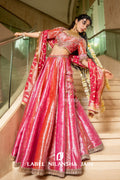 Parul Gulati aka Nish Hair Malkin in our Rani Pink Banarasi Rangotsav Lehenga